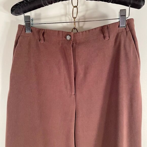 CHOCOLATE ULTRA SUEDE PANTS SUIT by TALBOTS SIZE 8 - Picture 9 of 11